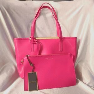 Ted Baker bag and matching cosmetic bag. NWT.
